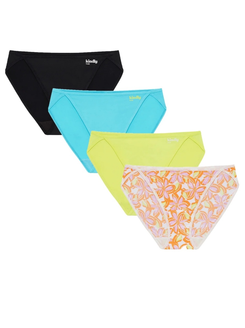 Kindly Yours Women’s So Comfy Micro High Leg Bikini Underwear, 4-Pack, Size XXXL